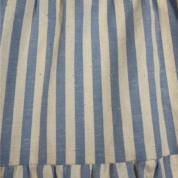 Sezane NWT Anne Swiss Dot Cotton Blue Striped Dress Size 8 - Picture 12 of 12